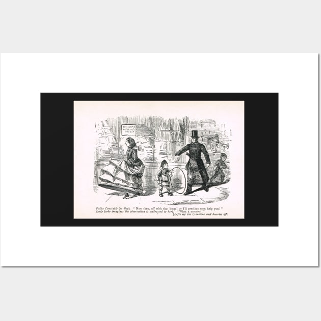 Misunderstanding with the law 19th Century cartoon by John Leech Wall Art by artfromthepast